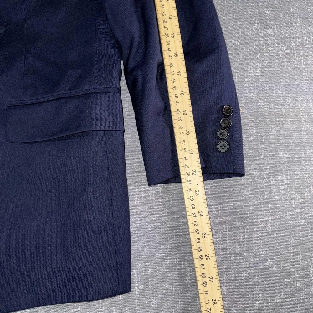 Ralph Ralph Lauren Suit Jacket Mens 44S Blue Wool 2 Button Made In Canada