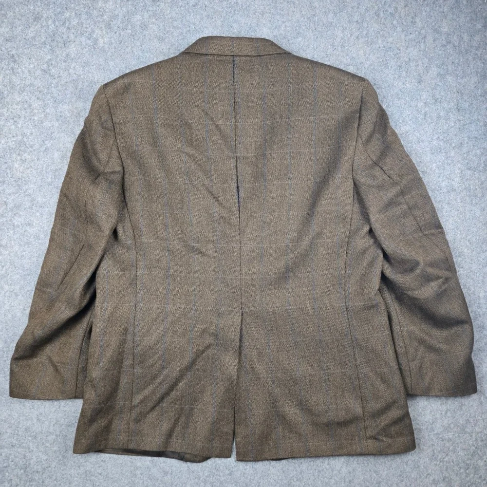 Nordstrom Loro Piana Blazer Mens 44R Brown Camel Hair Herringbone Sport Coat USA