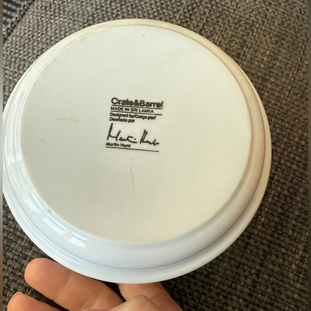 Crate & Barrel White Logan Stacking Cereal Bowl Replacement