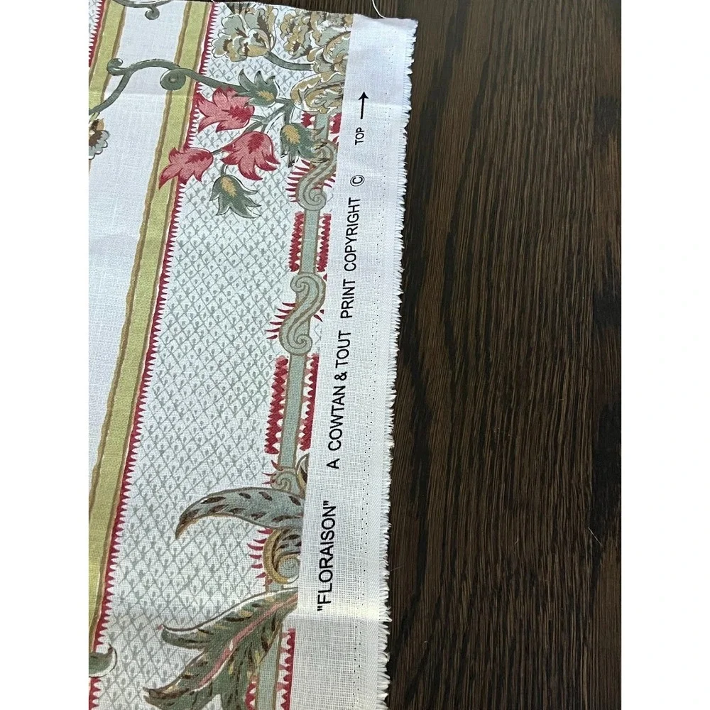 COWTAN & TOUT Fabric Remnants - FLORAISON‎ -LINEN