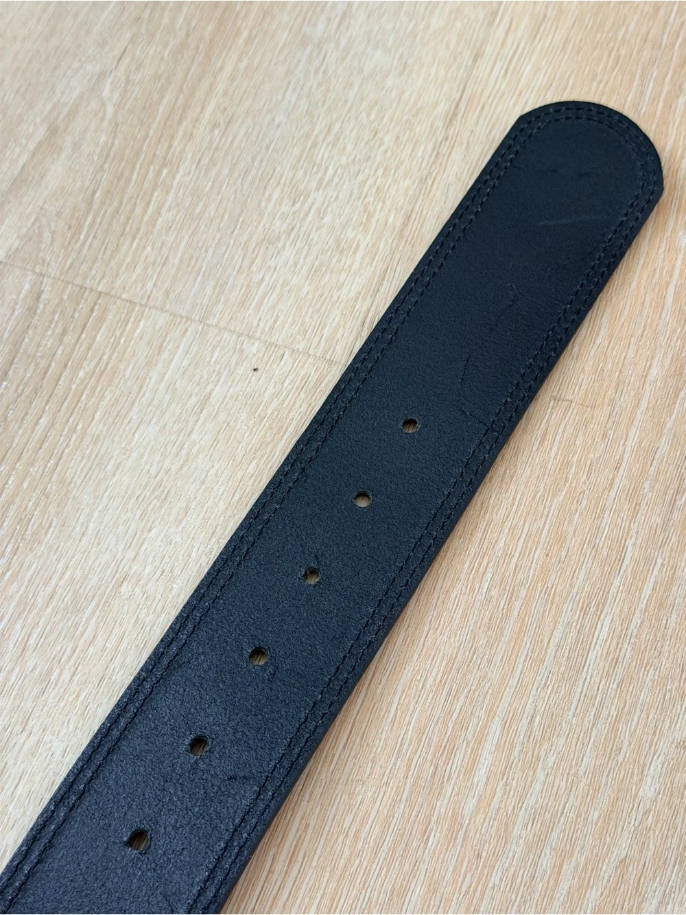 Vintage Y2K Banana Republic Italy Leather Belt Statement Large Buckle Stitch