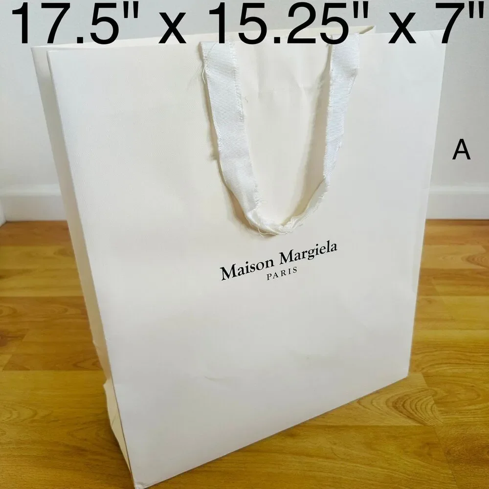 Maison Margiela Paper Shopping Bags Bundle x3 - 1 white medium & 2 white large
