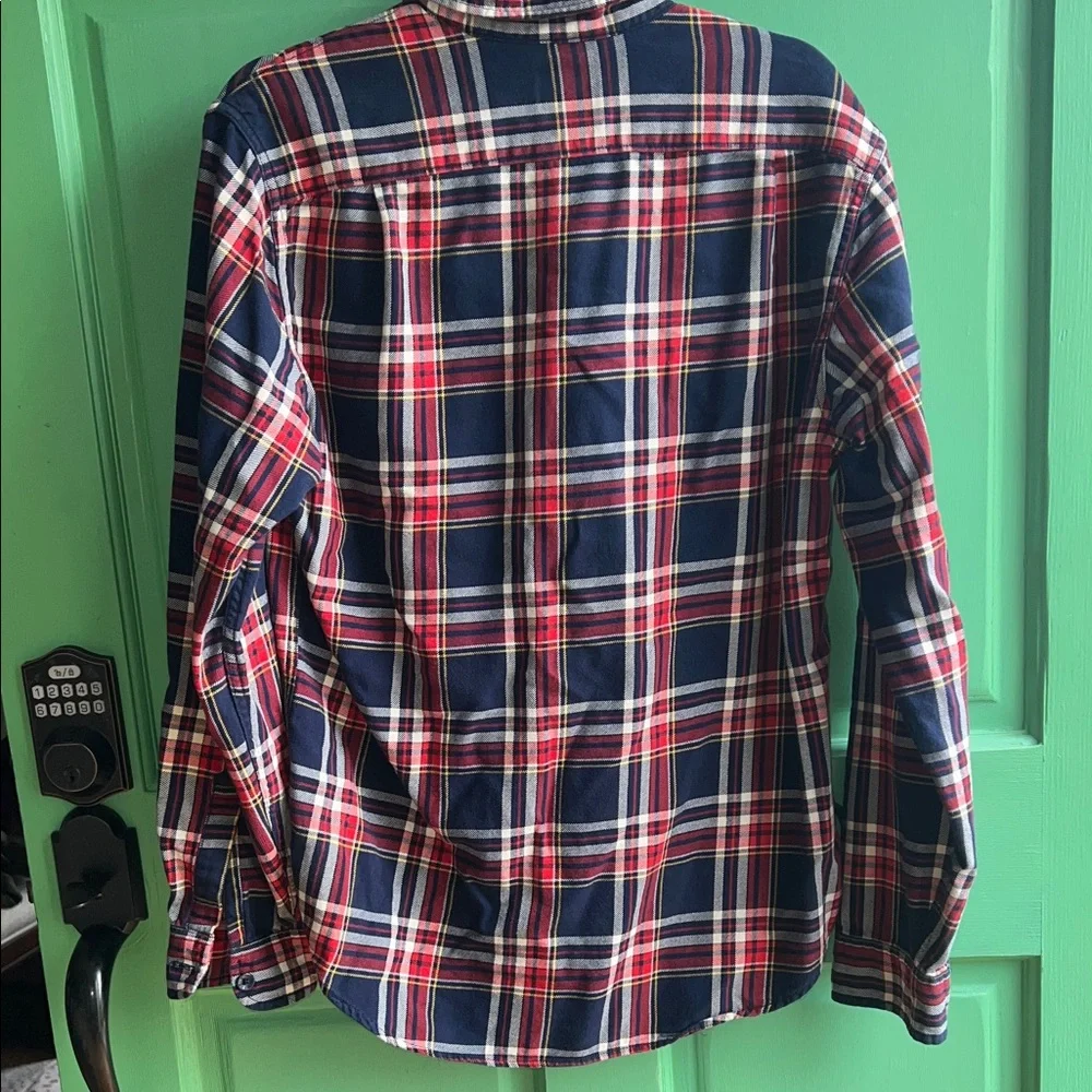 J. Crew men’s Red and Blue Plaid Button Down Shirt