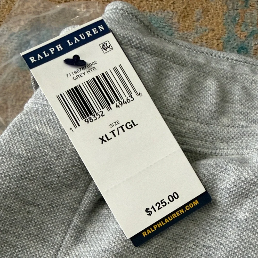 Polo by Ralph Lauren Light Gray Athletic Drawstring Shorts