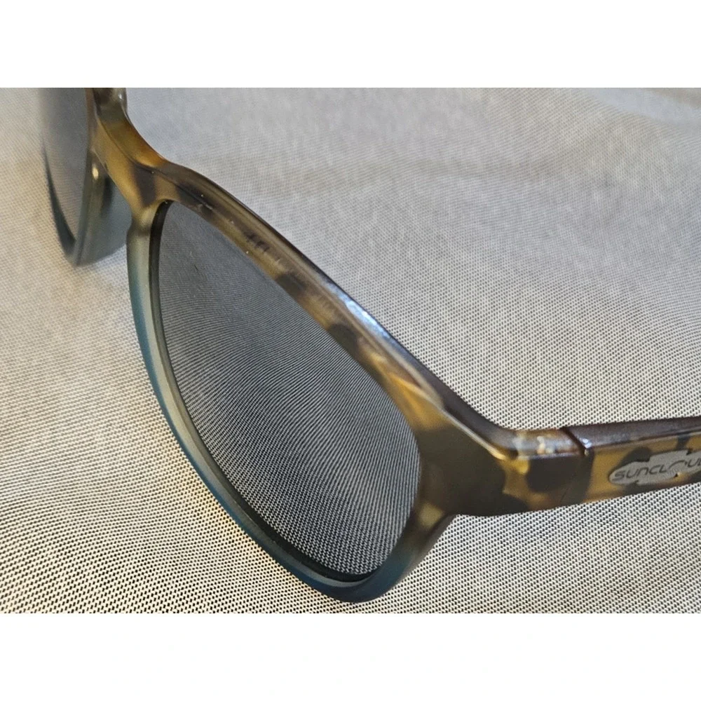 Suncloud Feedback Polarized Sunglasses Tortoise Shell Wrap EQ Brown Mens Womens