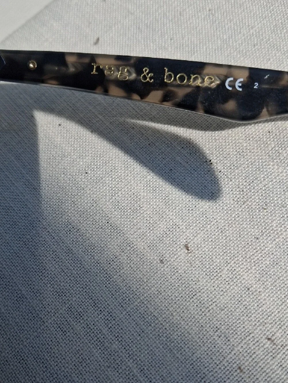 rag & bone Men's Tortoise Frame Sunglasses with Gray Lenses
