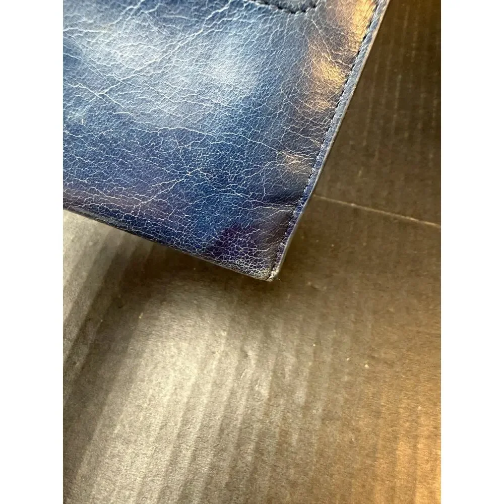 HOBO Navy Blue Leather Clutch Wallet