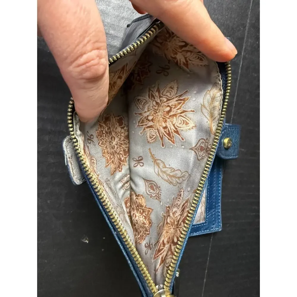 HOBO Navy Blue Leather Clutch Wallet