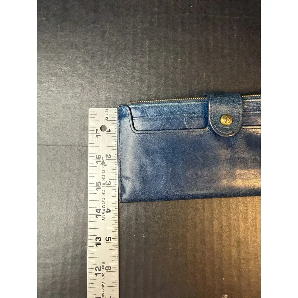 HOBO Navy Blue Leather Clutch Wallet