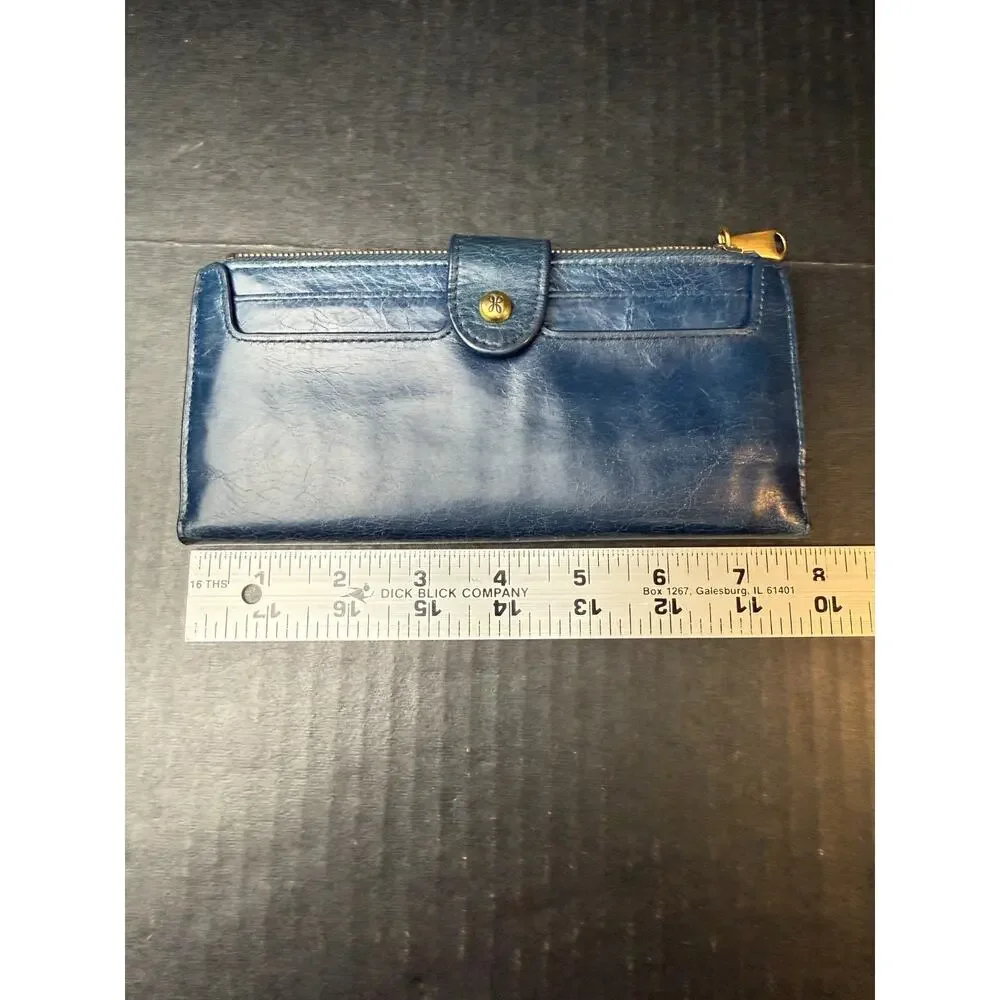 HOBO Navy Blue Leather Clutch Wallet