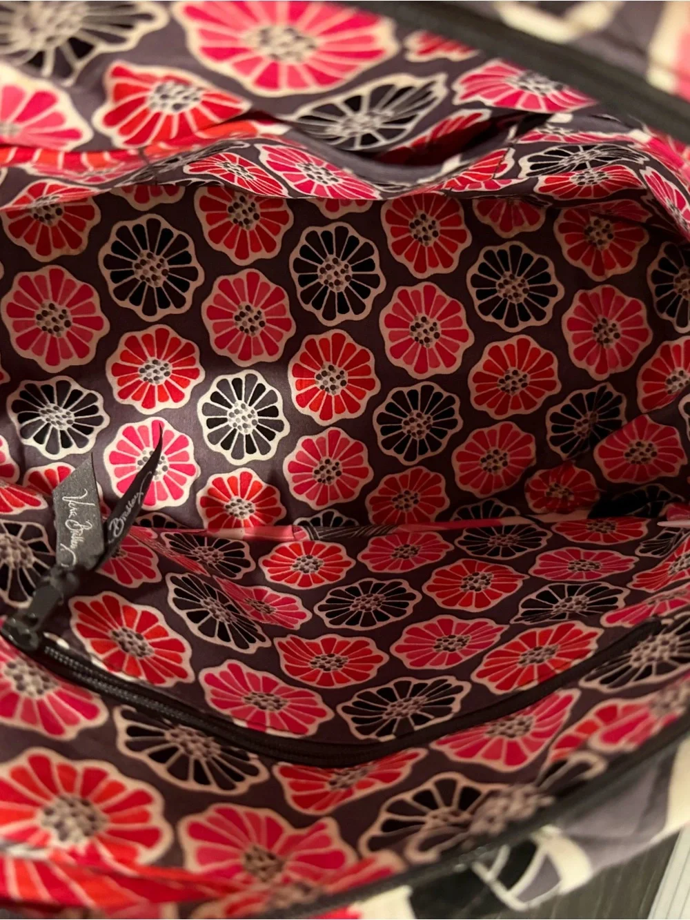 Vera Bradley Pink and Red Floral Quilted Shoulder Bag