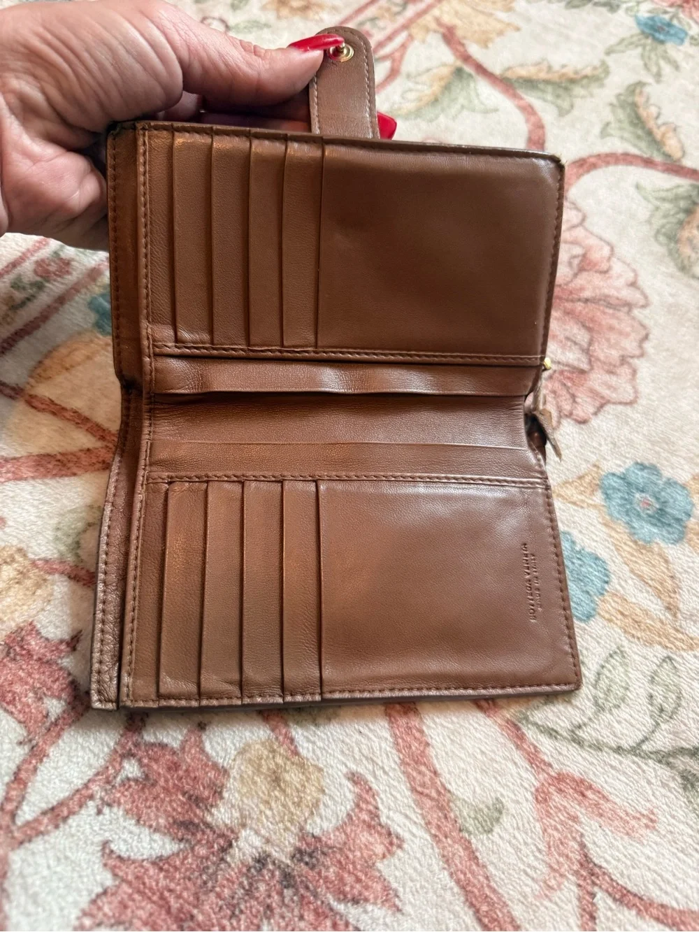 Bottega Veneta Intrecciato Woven Leather Wallet Brown