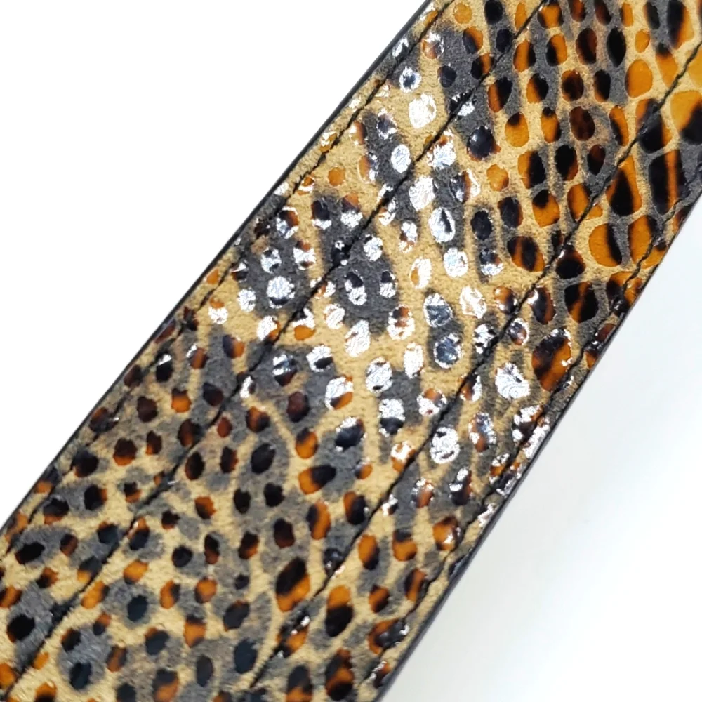 Anne Klein Reptile Genuine Leather Belt with Shinny Spots L NWOT