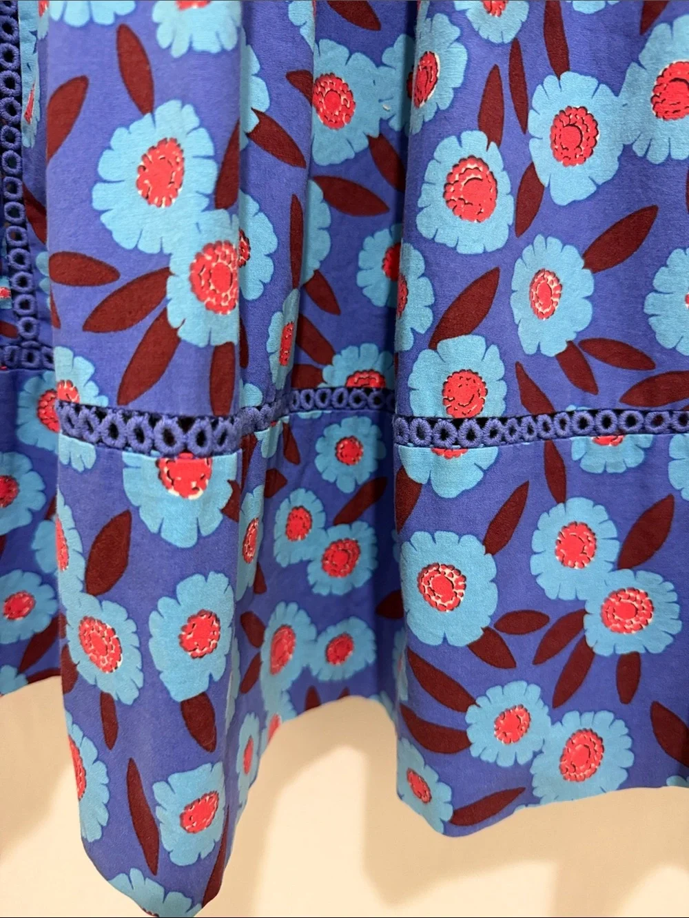 Kate Spade New York Blue Floral Fit & Flare Dress Size 4