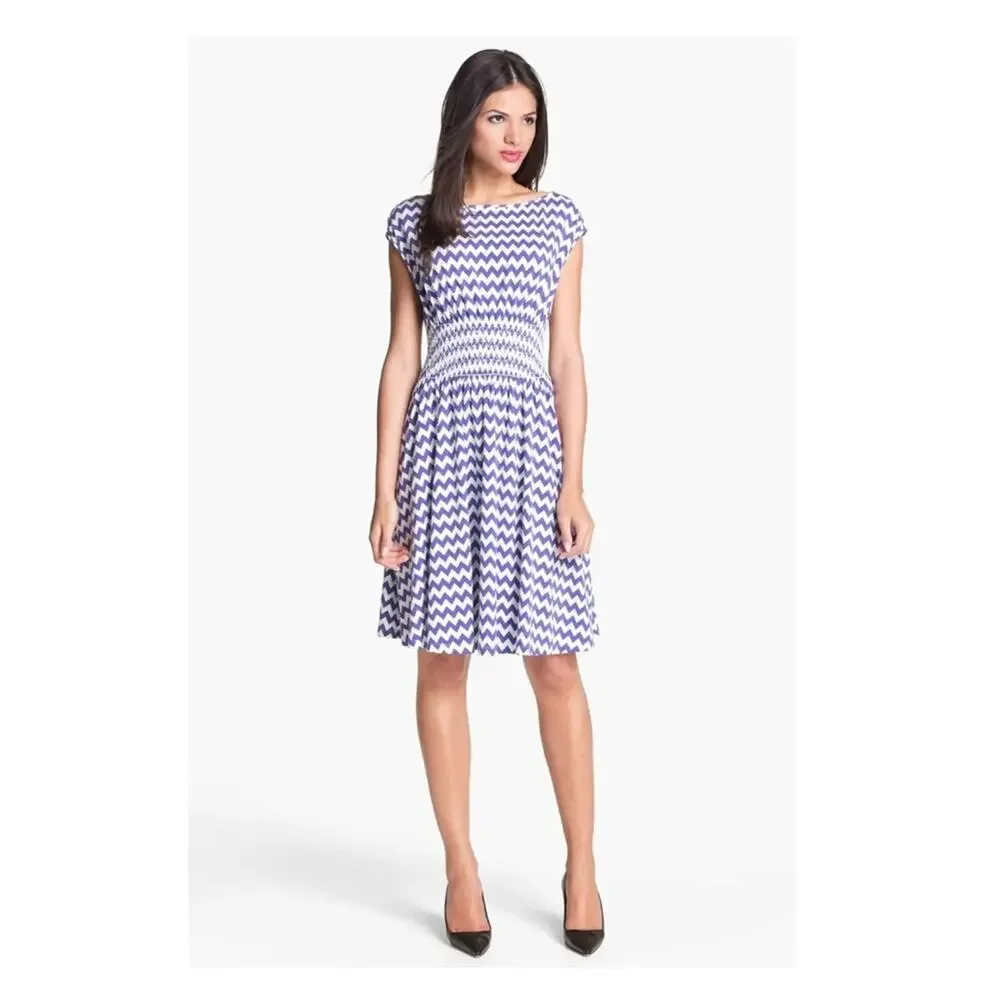 Kate Spade Red&White Leora Chevron Stripe Dress Sz.XS
