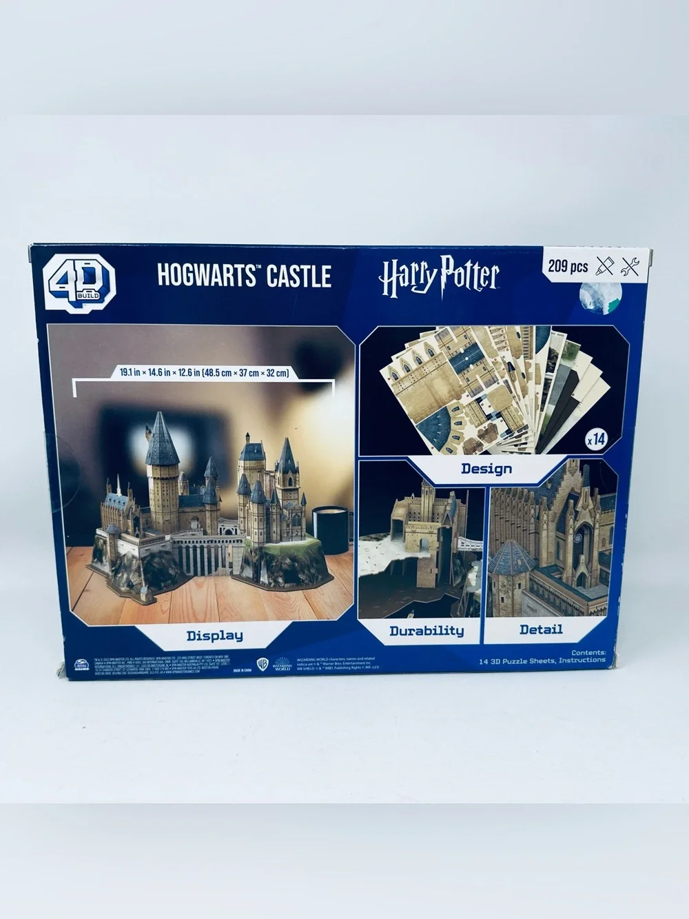 4D Build Harry Potter Hogwarts Castle 3D Puzzle Model Kit 209 Pieces Sealed