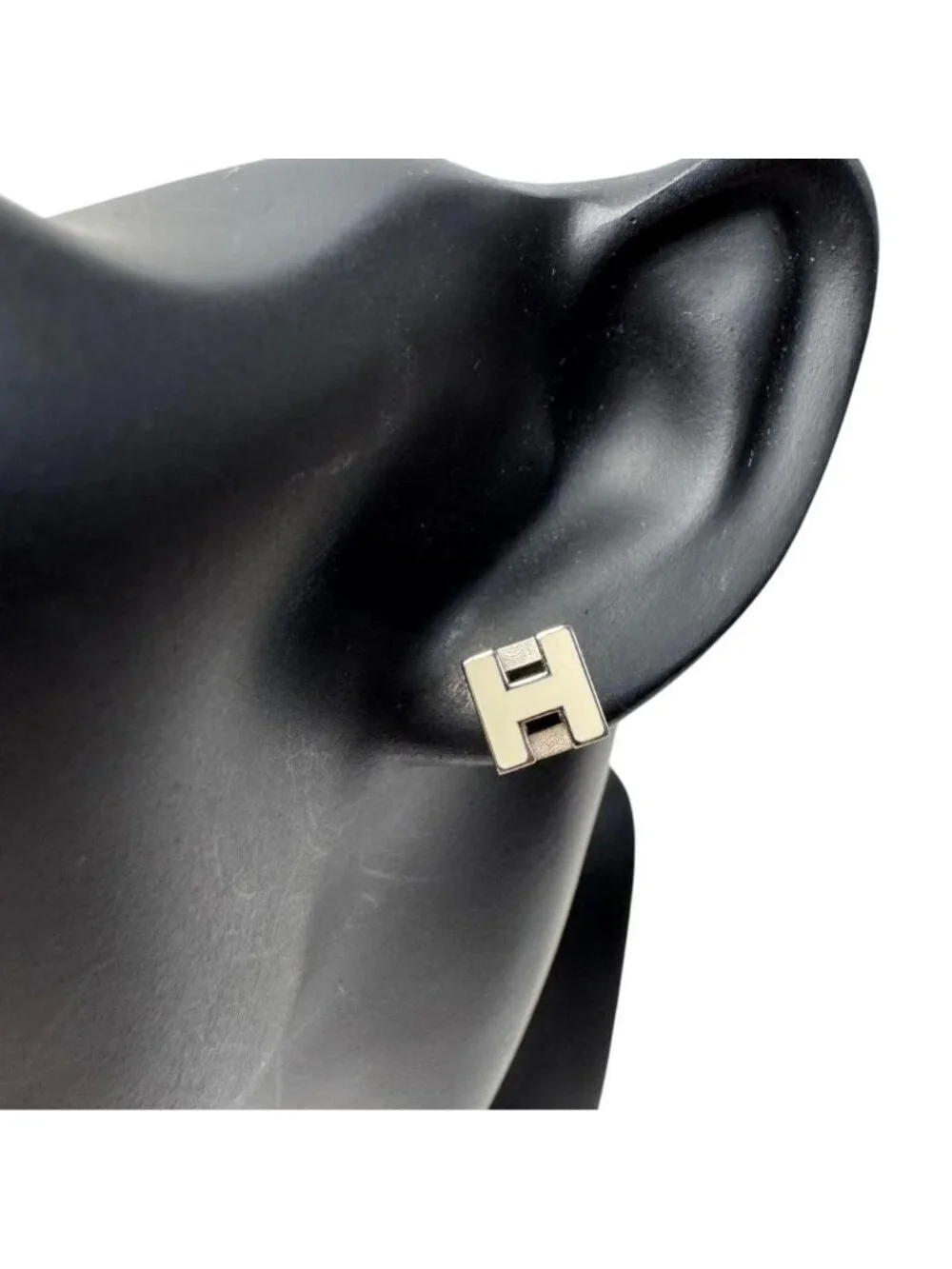 Hermes Cage de Ash Cube Earrings