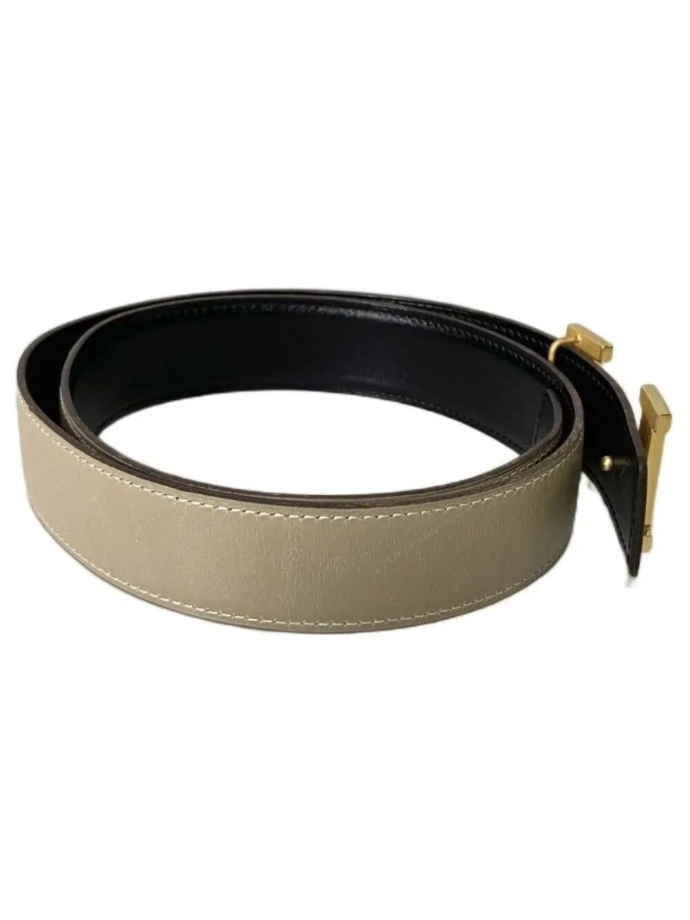 Hermes H Constance Belt Leather 75 Beige