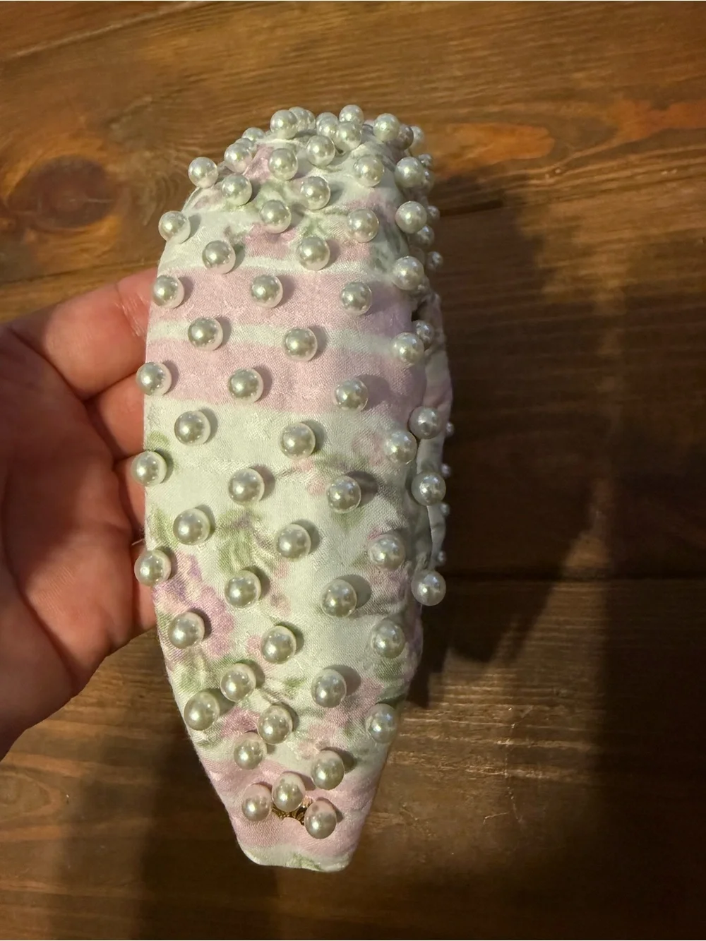 Lele Sadoughi x LoveShackFancy Knotted Pearl Pastel Headband