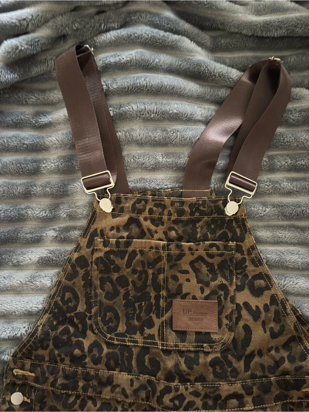 COOLMONAR Women's Leopard Baggy Wide leg Overalls