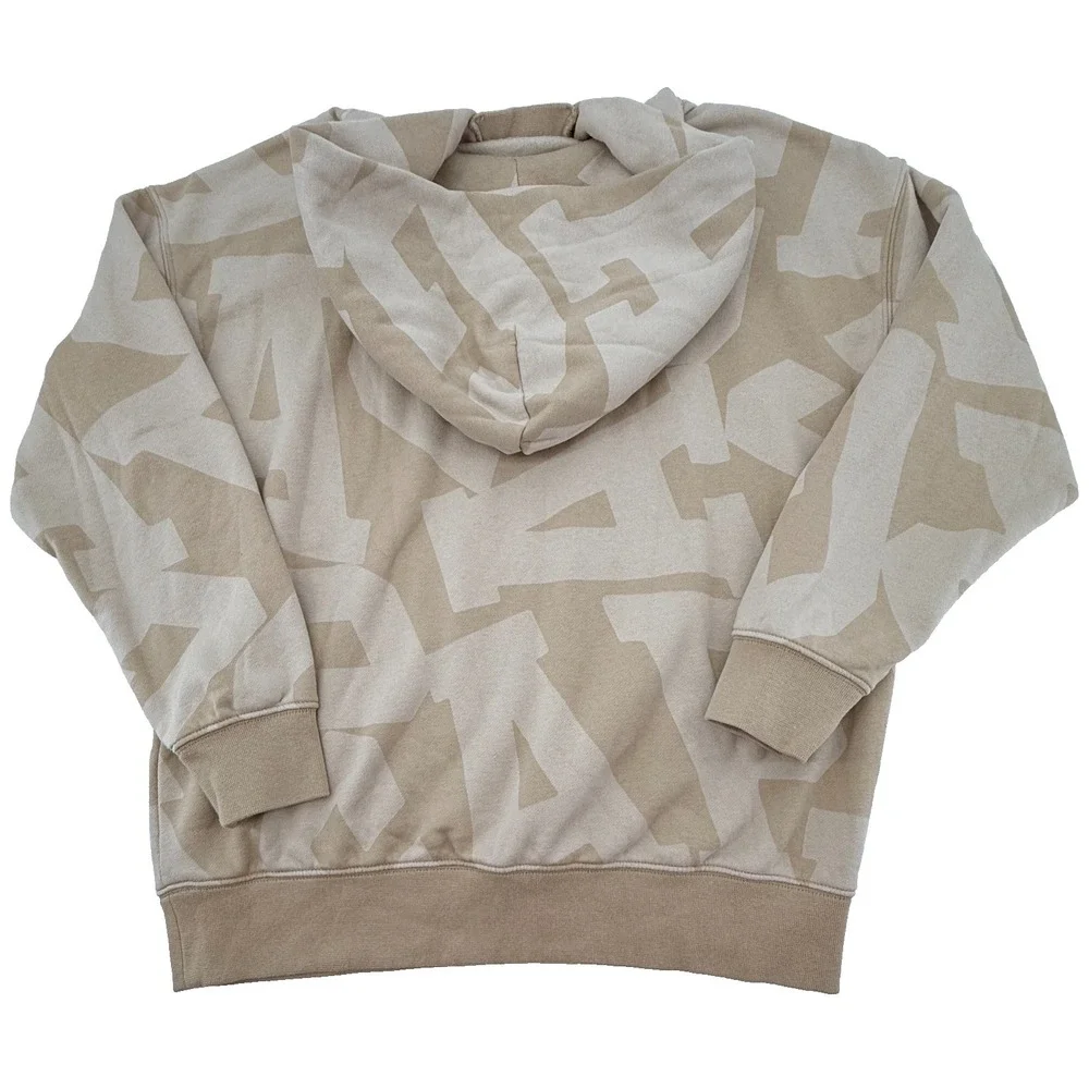 Gap Teen Hoodie Youth 12 Beige Logo Print Pullover Fleece‎ Kids