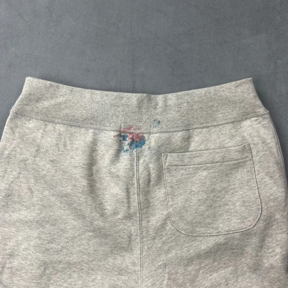 Polo Ralph Lauren Sweatpants Straight Leg S Gray Cotton Blend NWT Stained