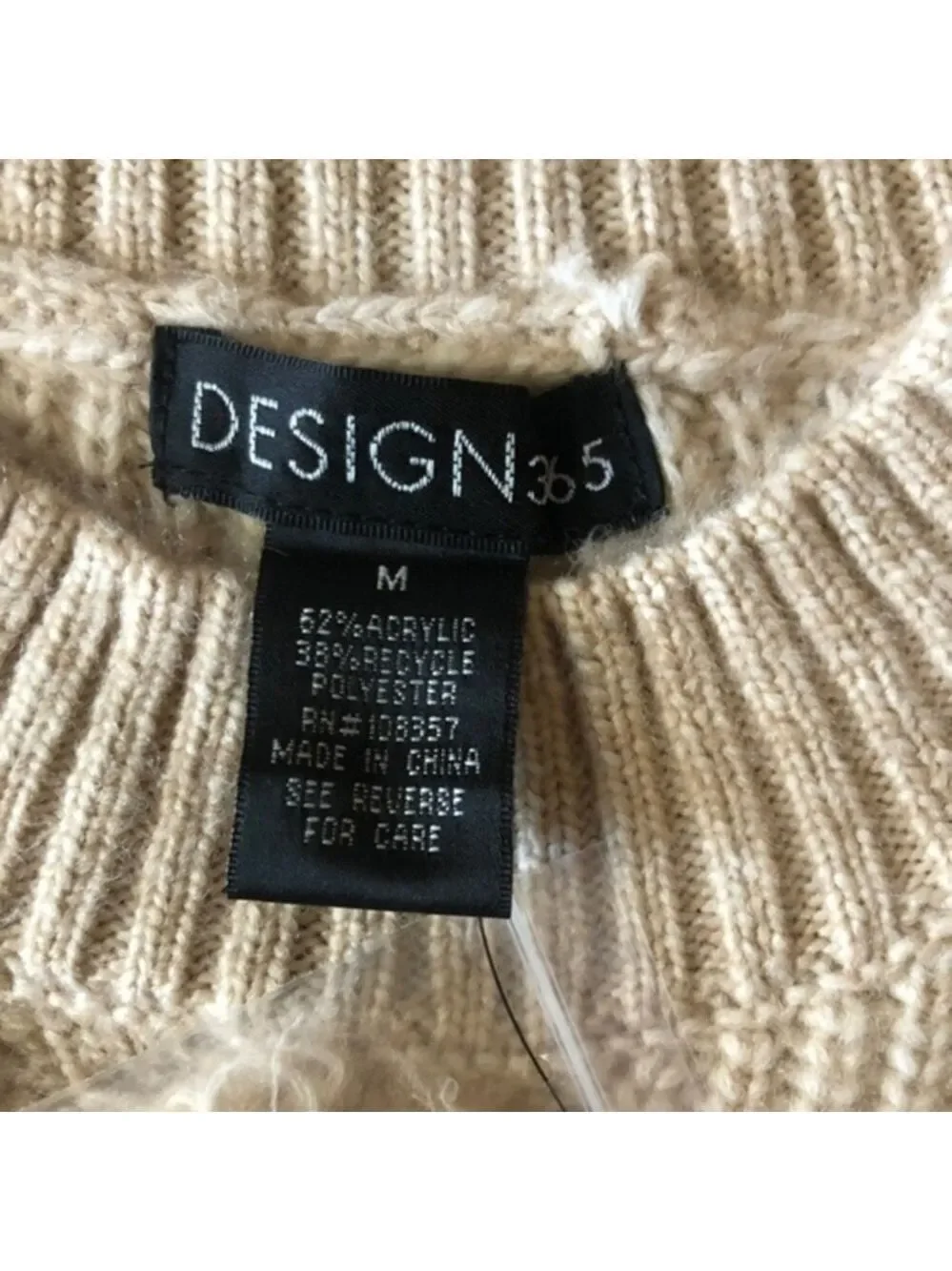 DESIGN 365 Cable-Knit Dropped-Shoulder Sweater w/Fringe Trim