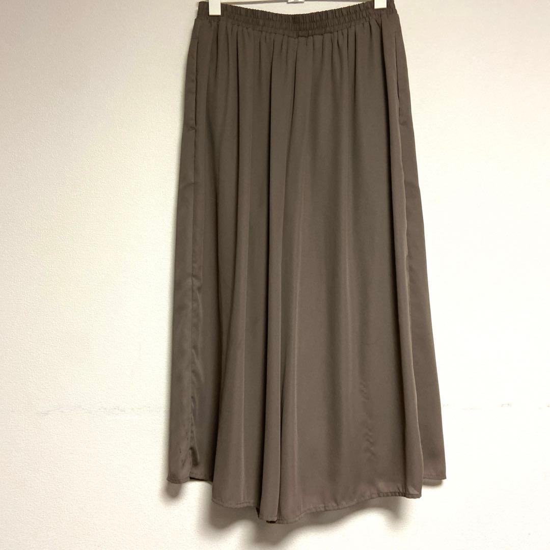 Rope Picnic Women's Gaucho Pants, Sheer Material, Lined, L, Greige