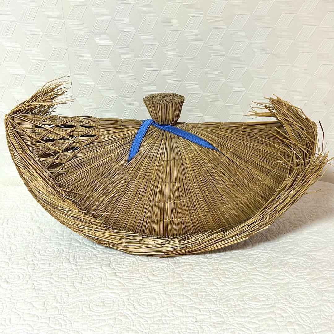 【Bargain Item!】Traditional Straw Fan-Shaped Hat for Japanese Dance